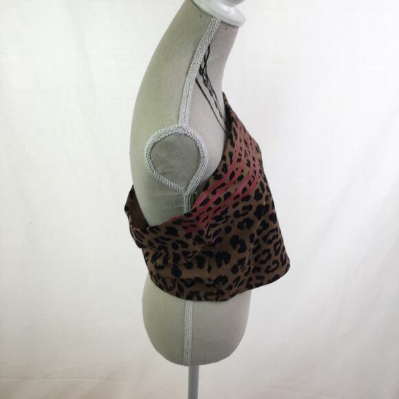 Flirtitude Active Crop Top Chocolate Leopard Large - Picture 5 of 16